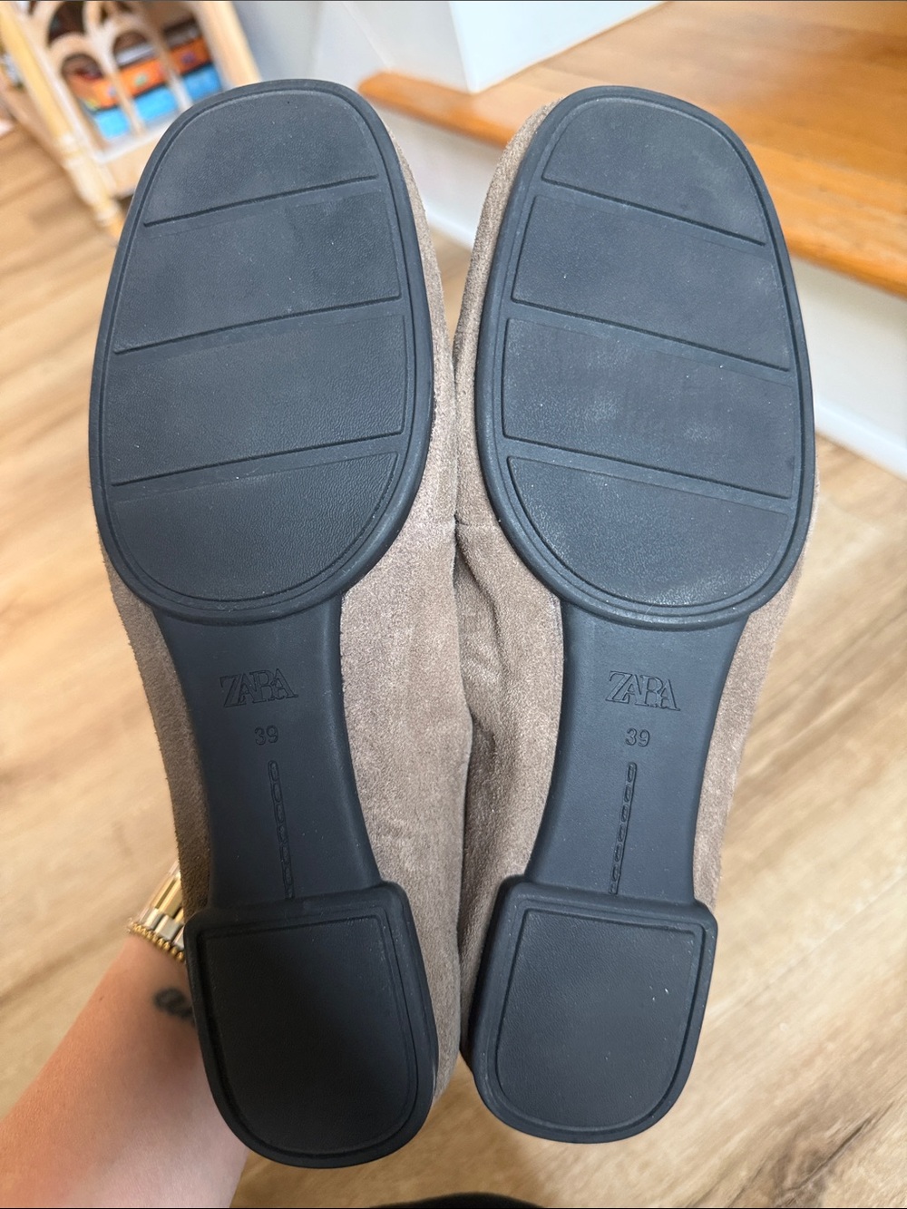 NWOT Zara Split Leather Loafers - Picture 4 of 5